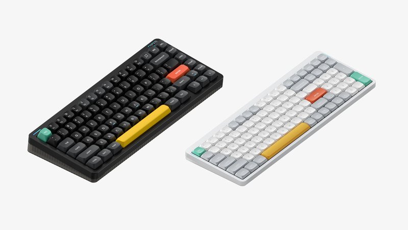 Normal and low profile keyboard compared